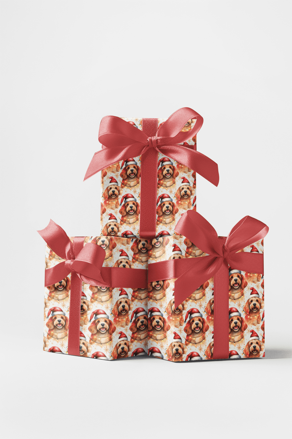 Twinkling Cavapoo Holiday - London Penny Gift Wrap