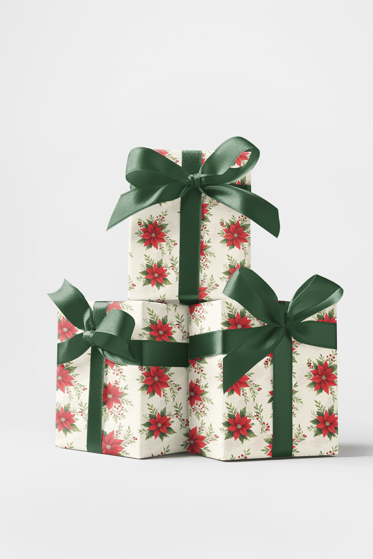 Poinsettia Wishes - London Penny Gift Wrap