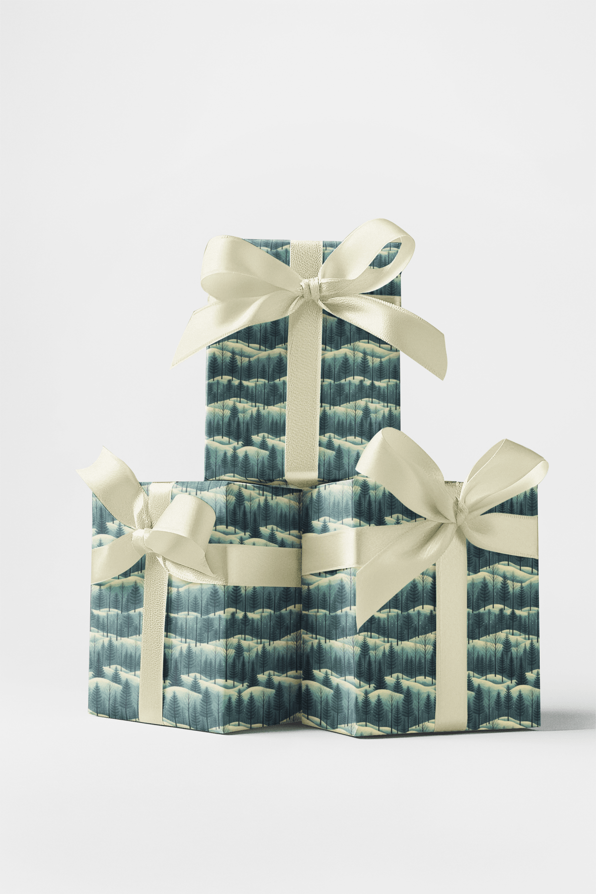 Snowy Forest Silhouettes - London Penny Gift Wrap