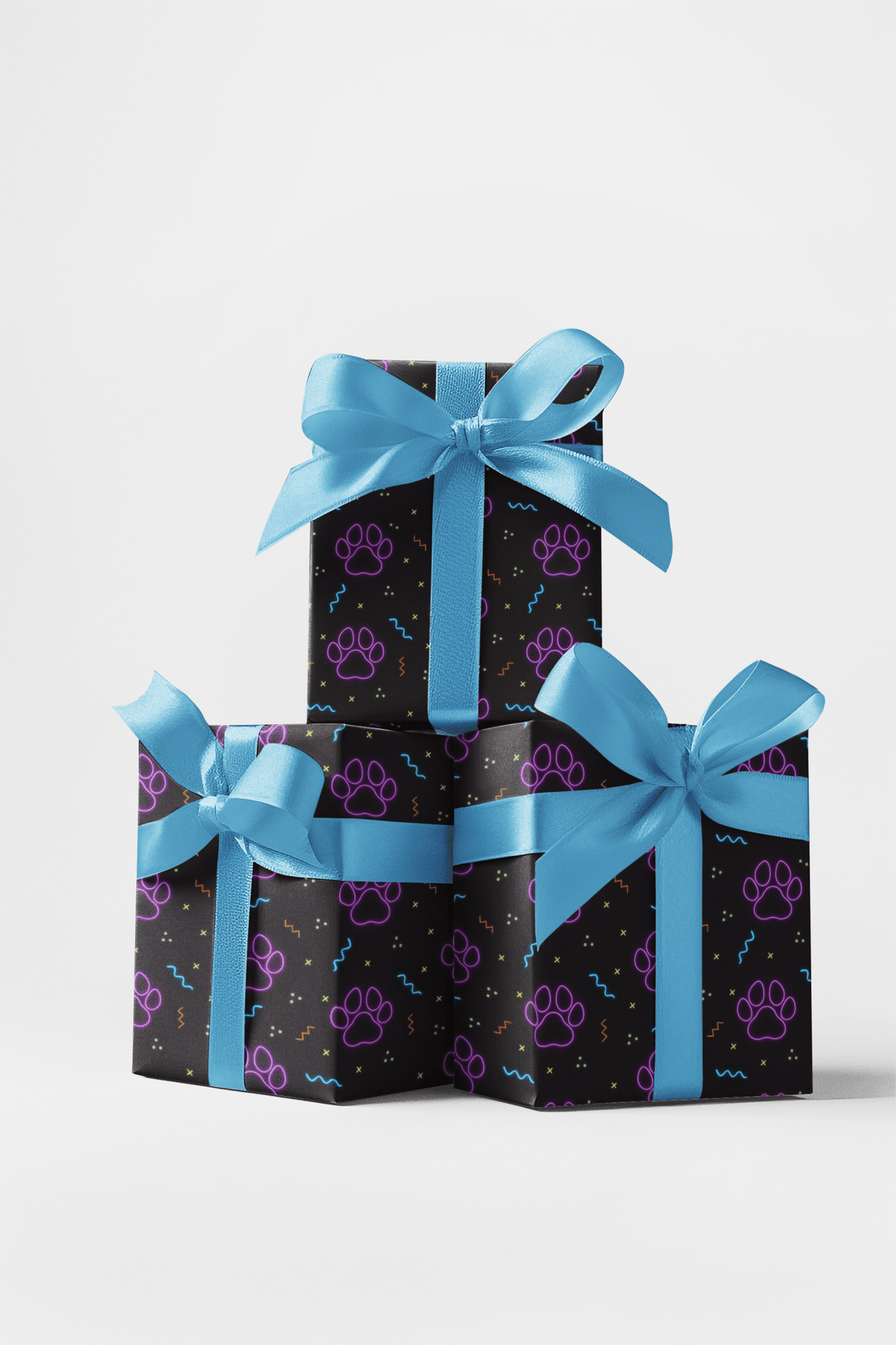 Neon Paws - London Penny Gift Wrap