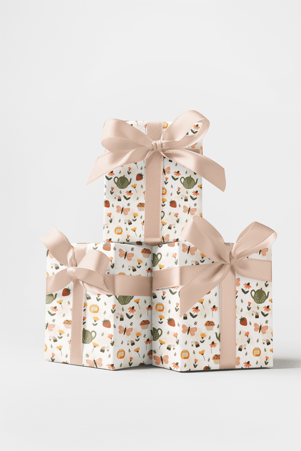 Spring Tea Garden - London Penny Gift Wrap