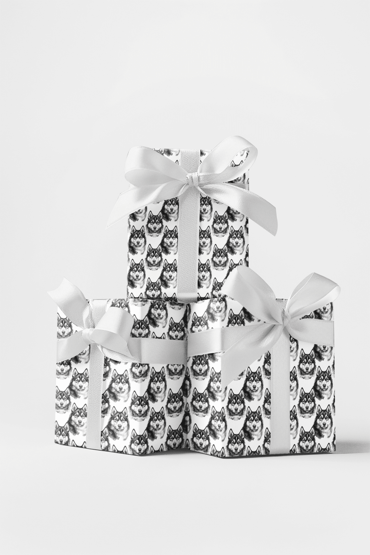 Snow Trails & Husky Tails - London Penny Gift Wrap