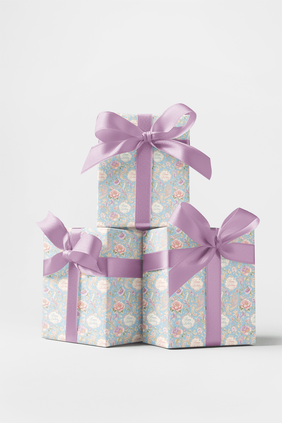 Boutique Birthday Paisley Wrapping Paper - London Penny Gift Wrap