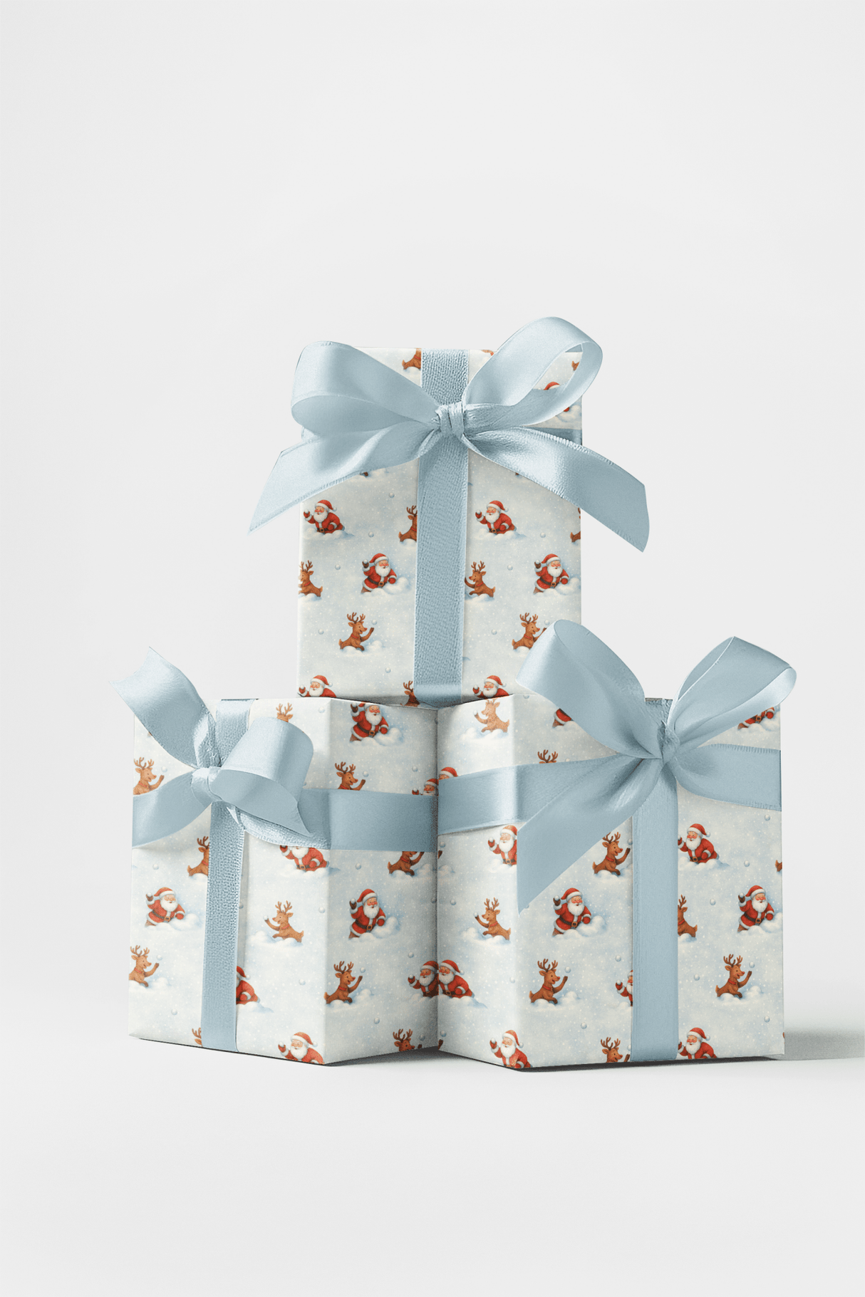 Santa vs. Reindeer: Snow Wars - London Penny Gift Wrap