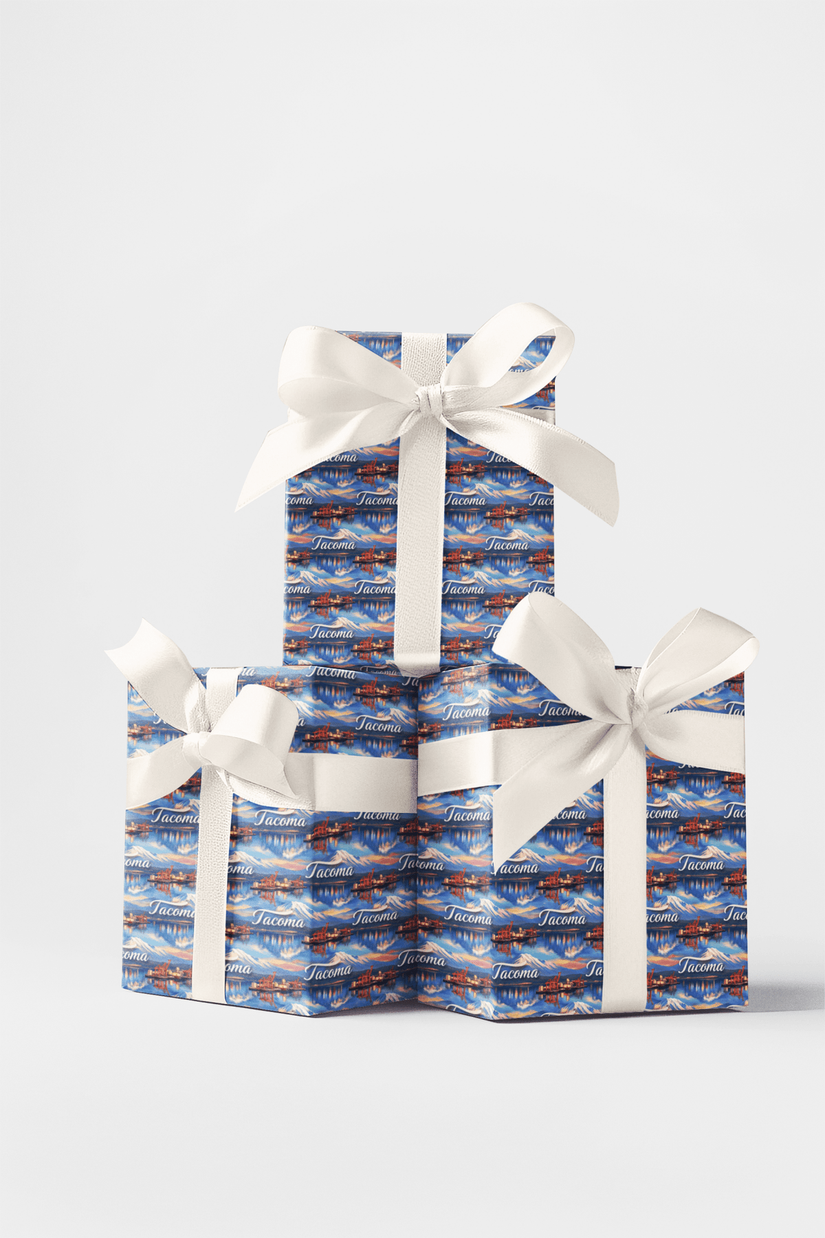 Tacoma Rainier Harbor - London Penny Gift Wrap