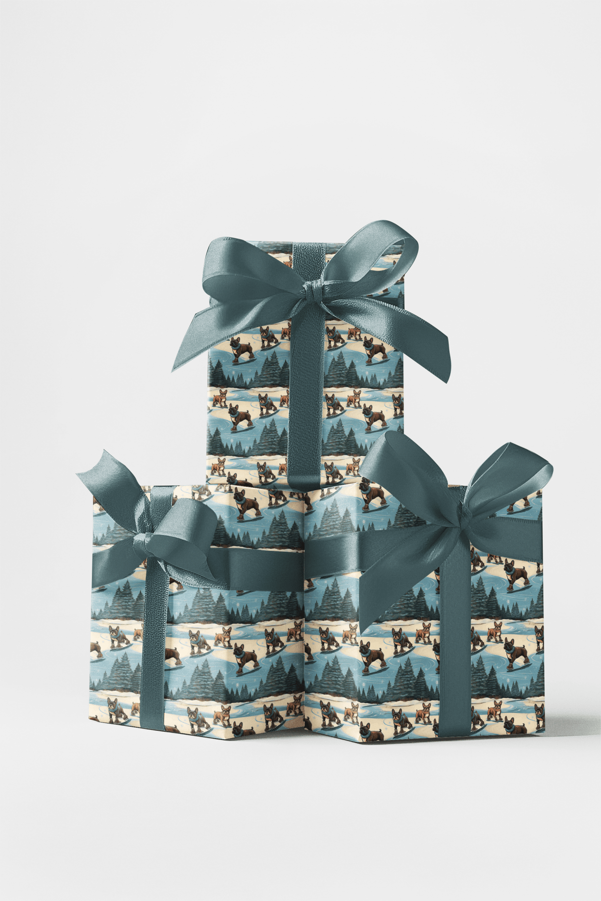 Frenchie Pirouettes - London Penny Gift Wrap