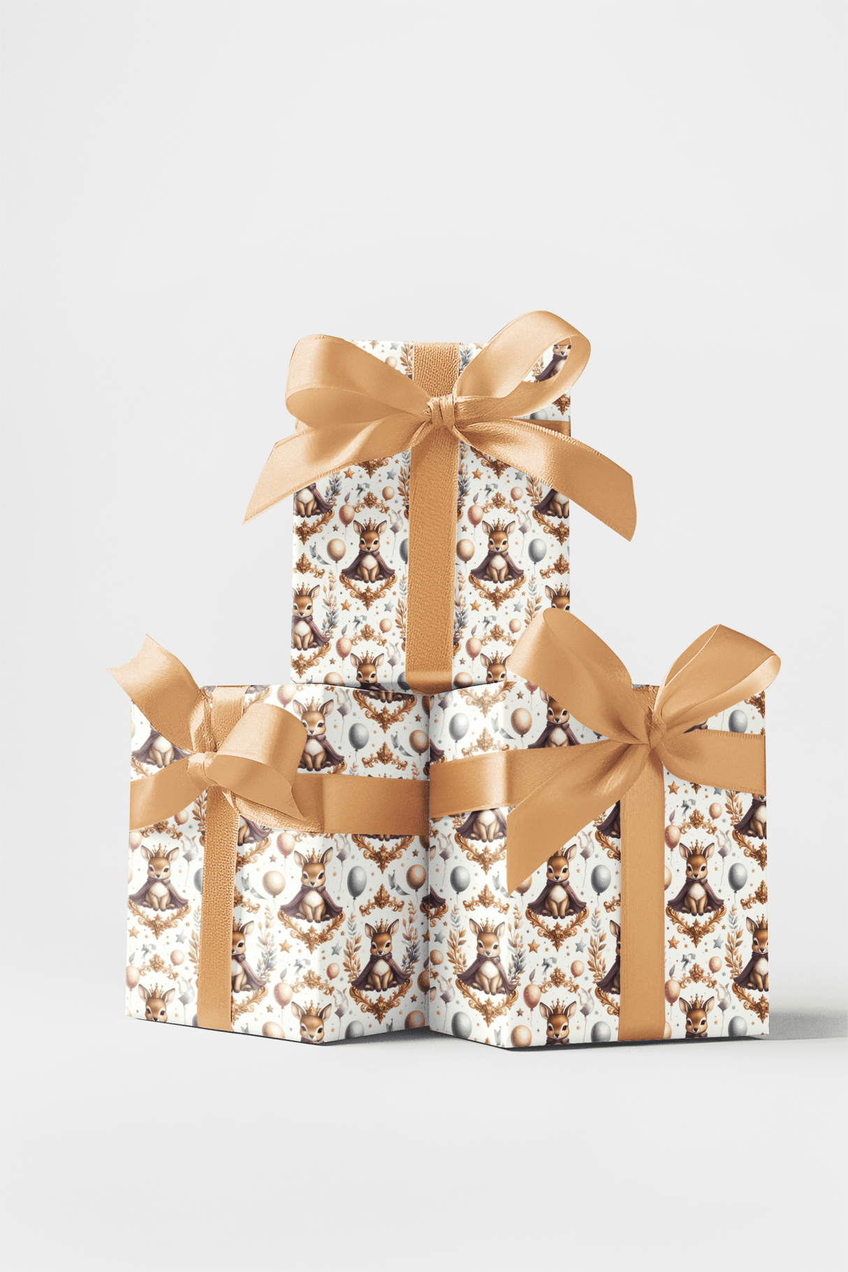 Fawns Golden Party Wrapping Paper - London Penny Gift Wrap