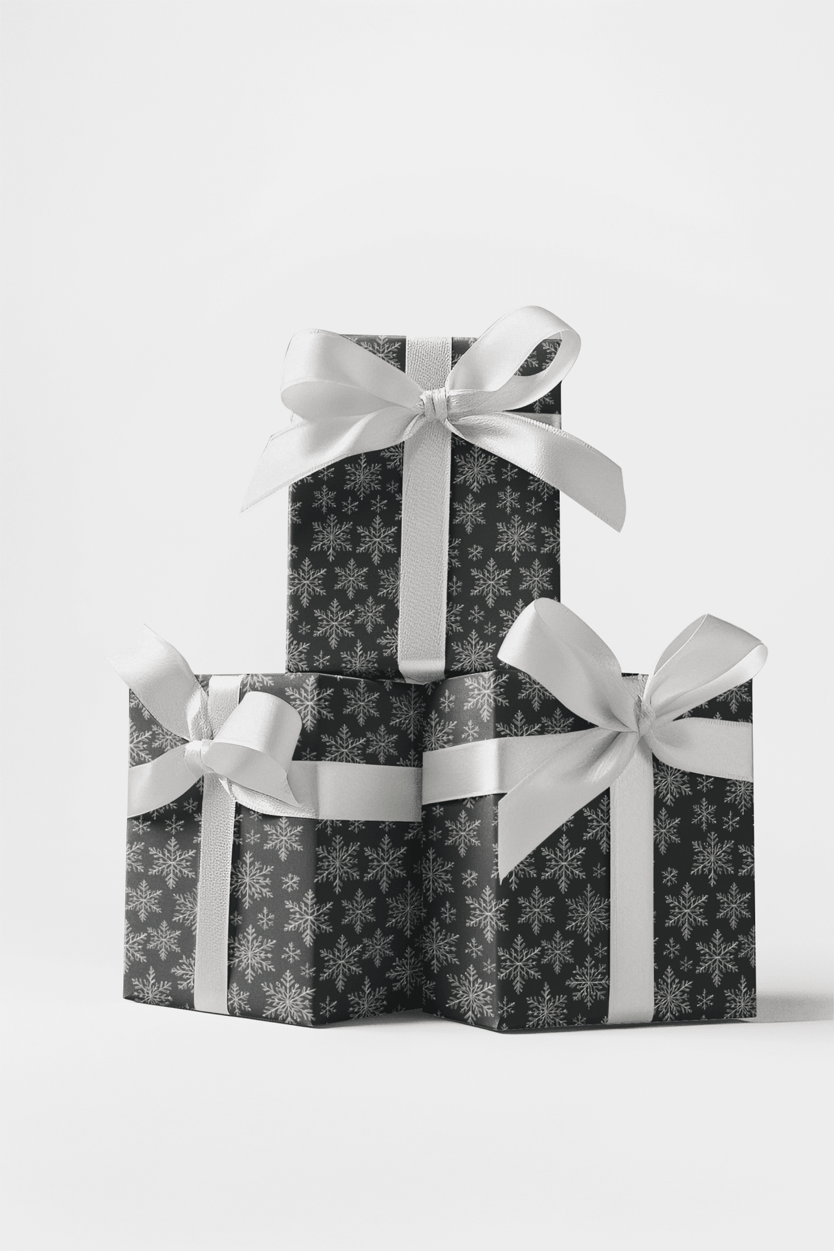 Silver Snowflake Elegance - London Penny Gift Wrap
