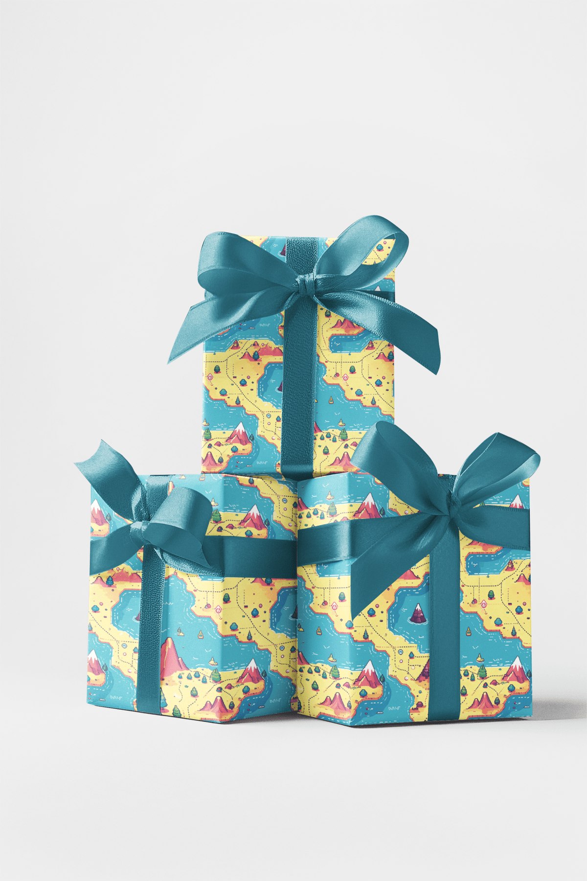 Retro Adventure Map Wrapping Paper - London Penny Gift Wrap