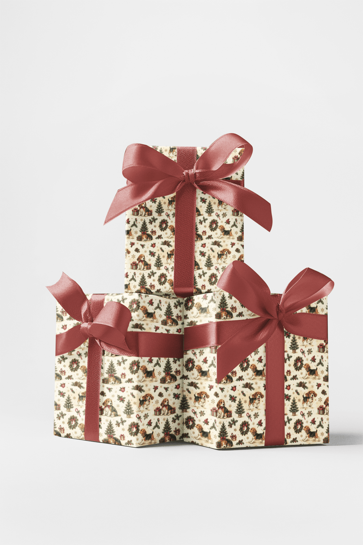 Beagle Christmas Adventure Wrapping Paper - London Penny Gift Wrap