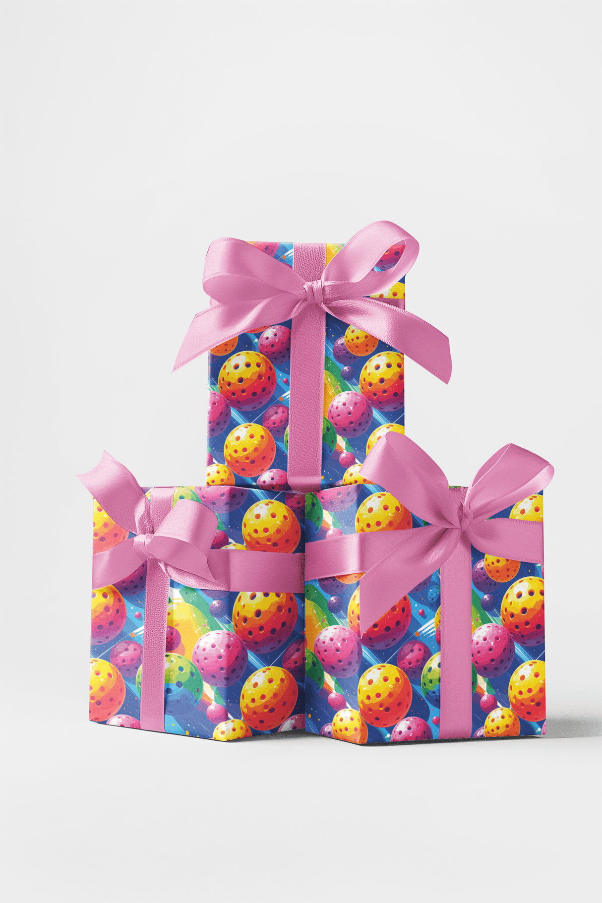 Pop Color Pickleball Wrapping Paper - London Penny Gift Wrap