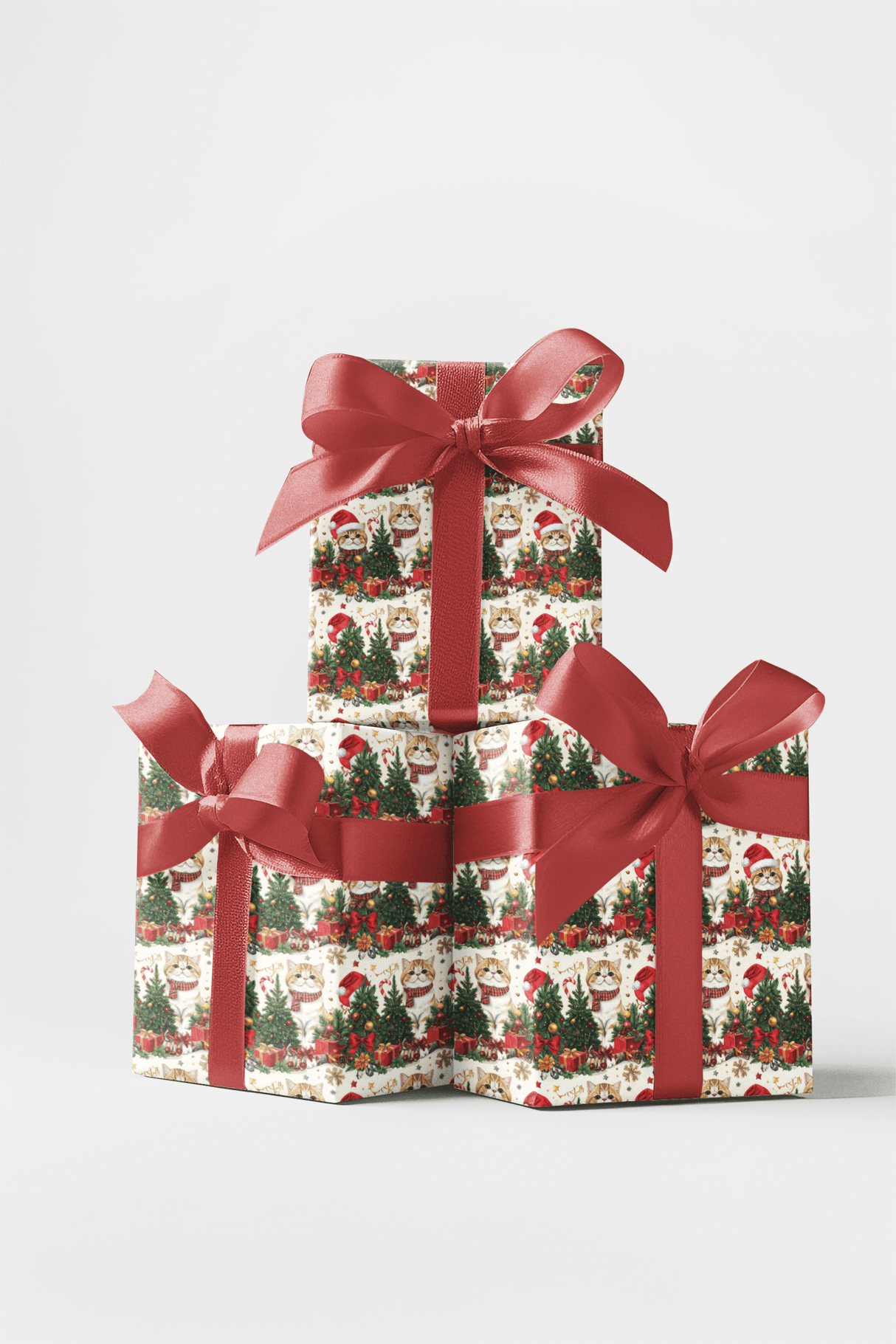 Holiday Exotic Shorthairs Wrapping Paper - London Penny Gift Wrap