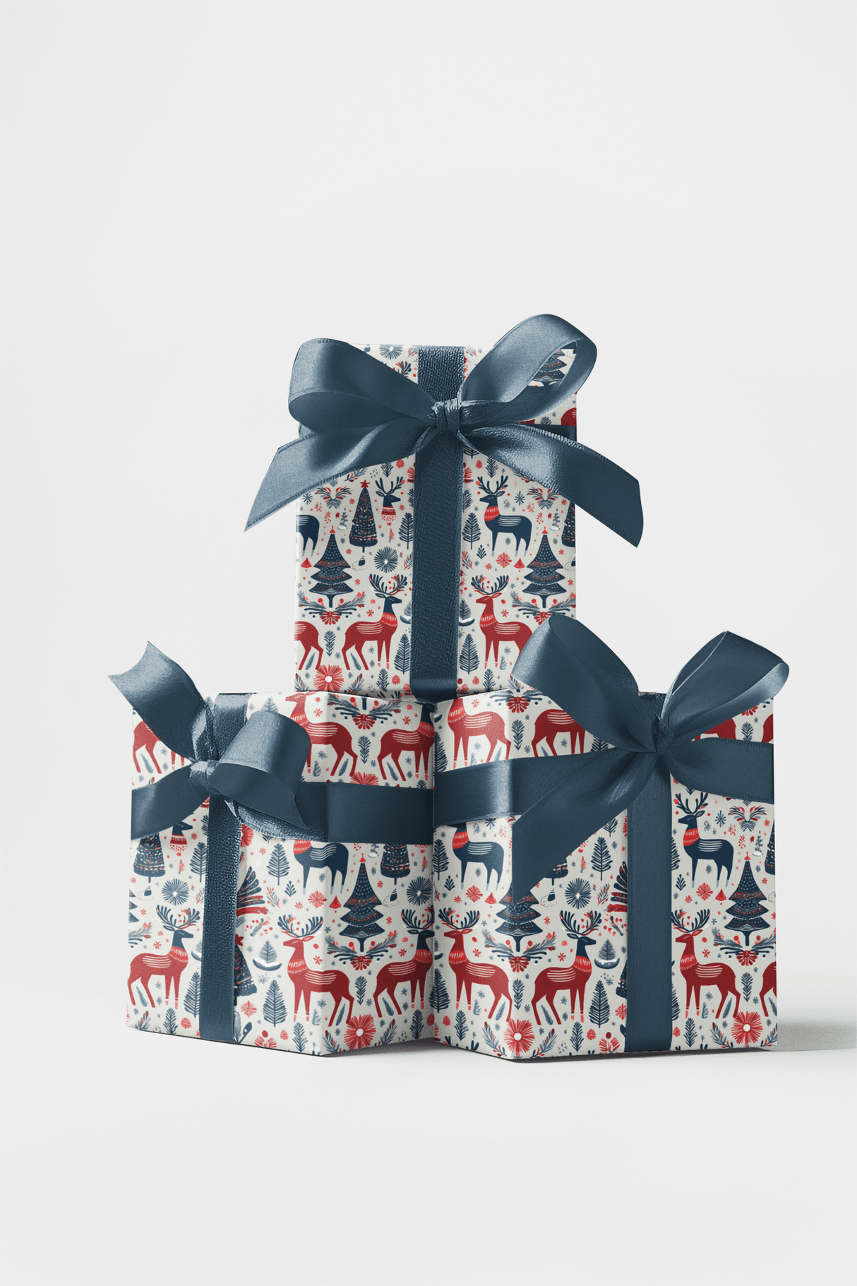 Nordic Reindeer - London Penny Gift Wrap