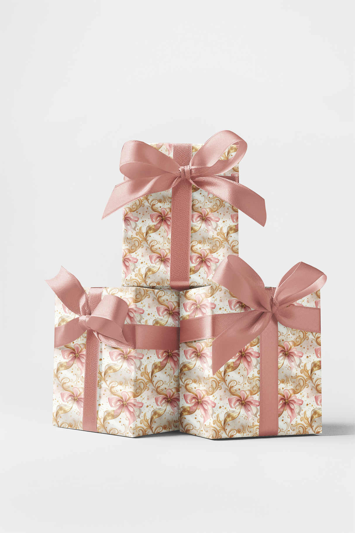 Golden Celebration Filigree Wrapping Paper