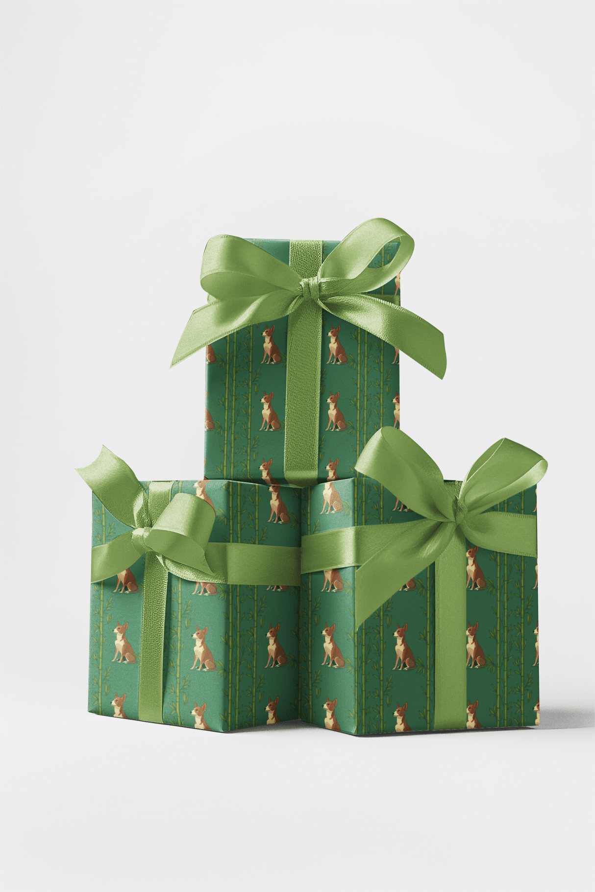 Basenji Bamboo - London Penny Gift Wrap