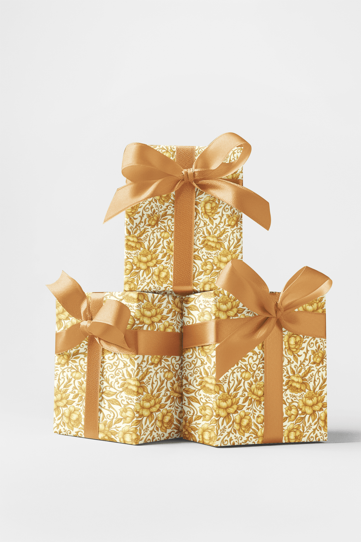 Golden Oro Bloom - London Penny Gift Wrap