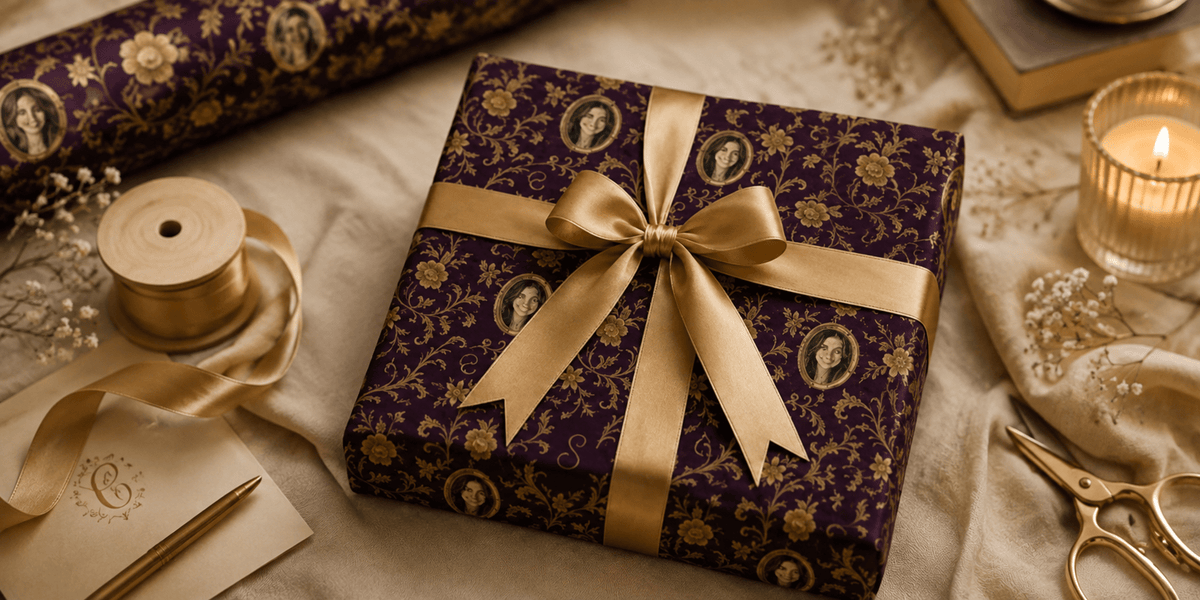 Personalized Classic & Elegant - London Penny Gift Wrap