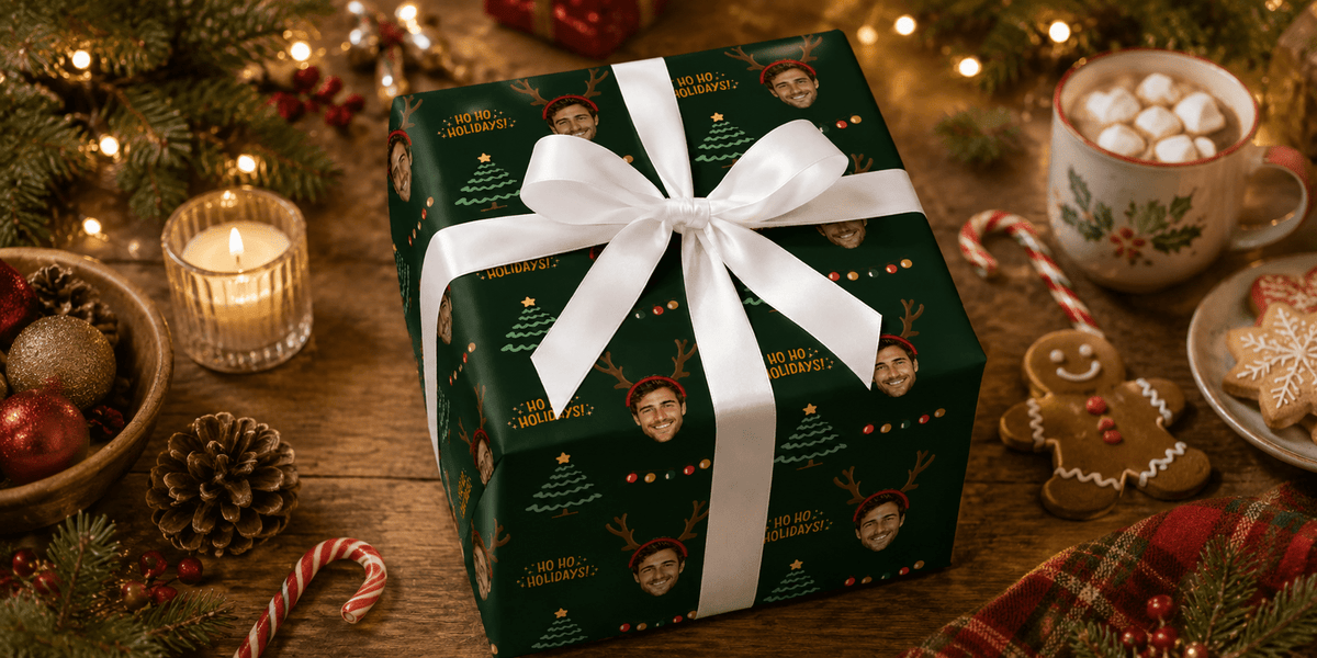 Personalized Holidays & Seasons - London Penny Gift Wrap