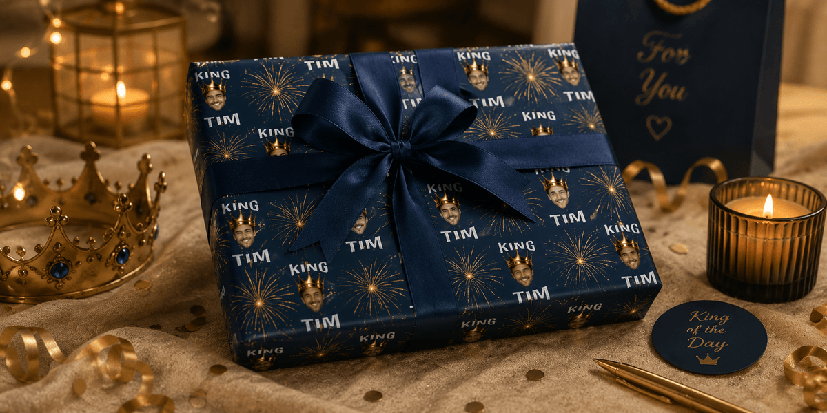 Personalized Fun & Iconic - London Penny Gift Wrap
