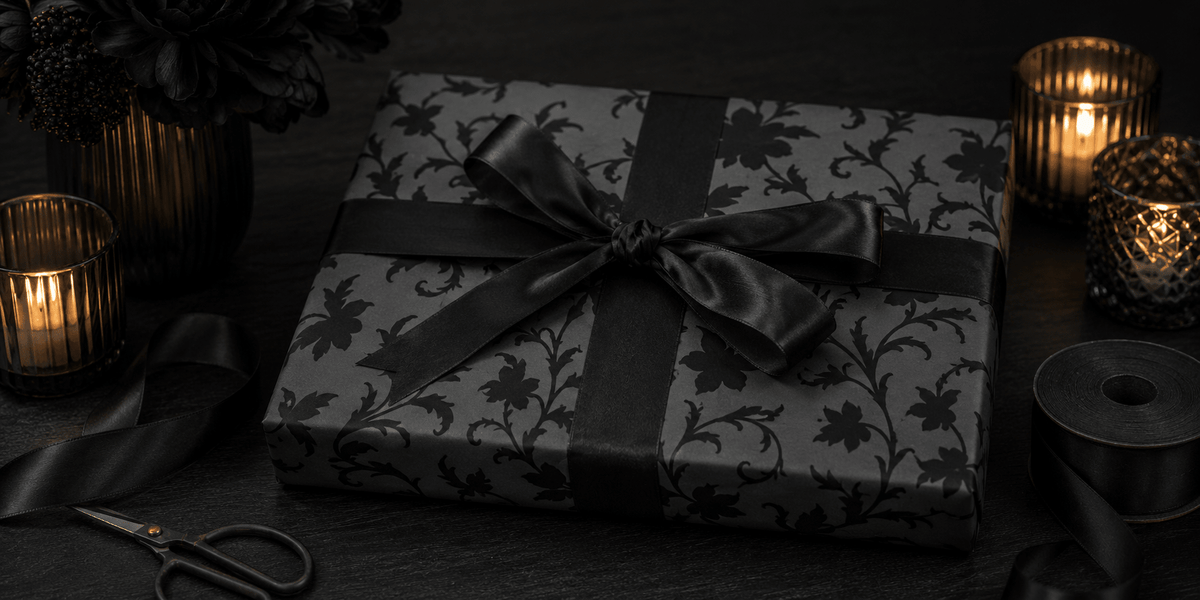 Black Wrapping Paper - London Penny Gift Wrap