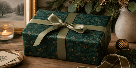 Green Wrapping Paper - London Penny Gift Wrap