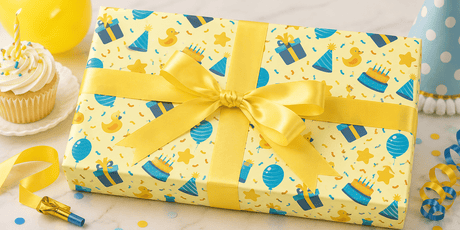 Yellow Wrapping Paper - London Penny Gift Wrap