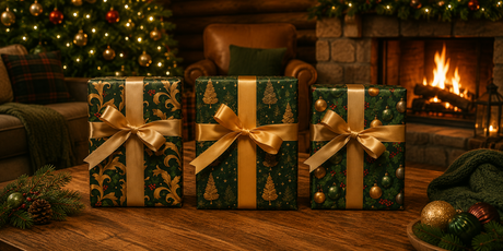 Classic & Traditional Christmas Wrapping Paper - London Penny Gift Wrap