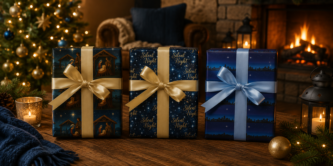 Christian Christmas Wrapping Paper - London Penny Gift Wrap
