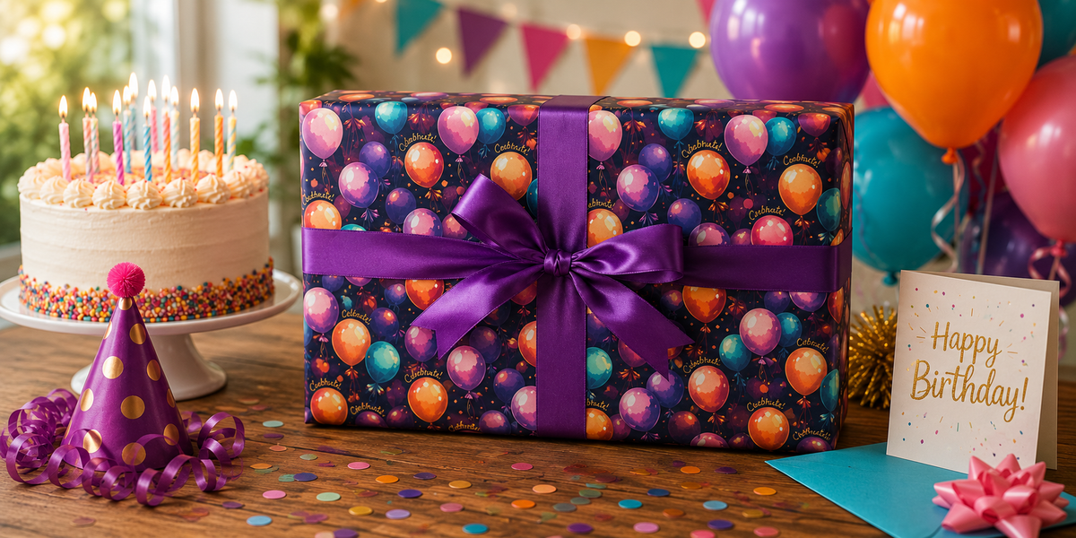 Birthday Wrapping Paper - London Penny Gift Wrap