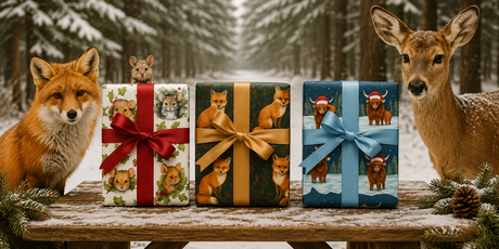 Nature & Woodland Christmas Wrapping Paper - London Penny Gift Wrap