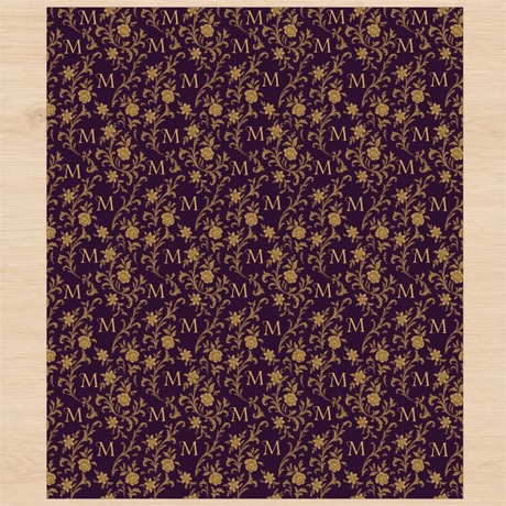 Personalized Monogram Gilded Baroque Wrapping Paper | Custom Gift Wrap - London Penny Gift Wrap