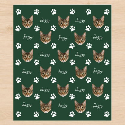 Personalized Cat Photo 6FT Wrapping Paper
