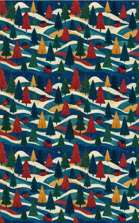 Abstract Winter Landscape - London Penny Gift Wrap