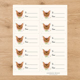 Abyssinian Purrfectly Yours Gift Tag Sticker Sheet