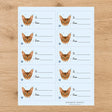 Abyssinian Pawprint Wishes Gift Tag Sticker Sheet - London Penny Gift Wrap