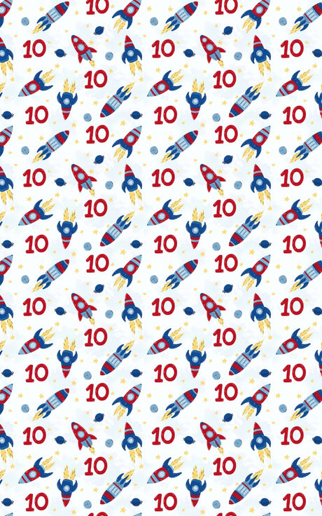Stellar Birthday Ten - London Penny Gift Wrap