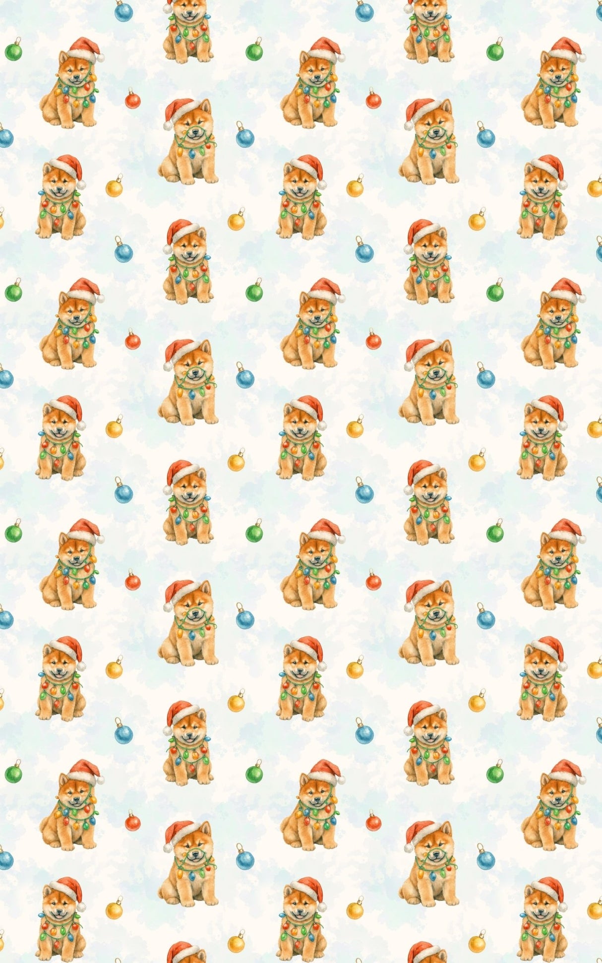 Holly Jolly Shiba - London Penny Gift Wrap