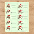 American Bobtail Santa Paws Gift Tag Sticker Sheet - London Penny Gift Wrap