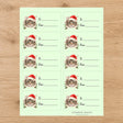 American Curl Santa Paws Gift Tag Sticker Sheet - London Penny Gift Wrap