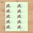 American Shorthair Santa Paws Gift Tag Sticker Sheet - London Penny Gift Wrap
