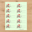 American Wirehair Santa Paws Gift Tag Sticker Sheet - London Penny Gift Wrap