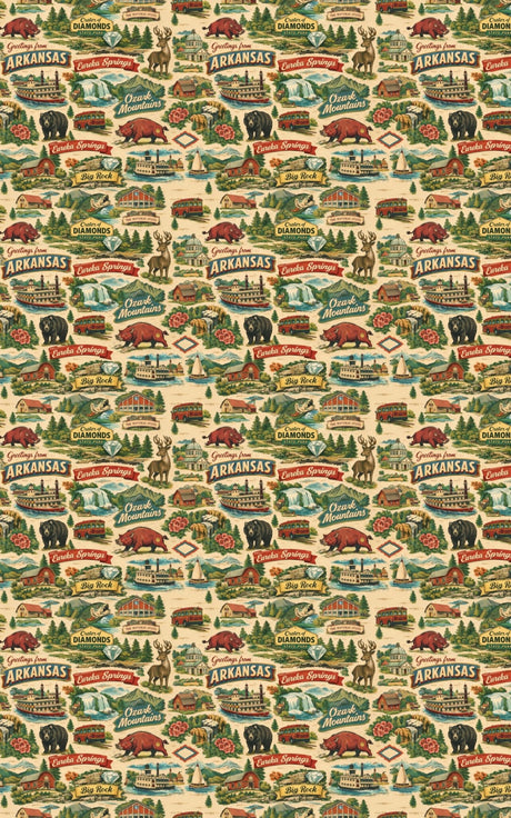 Arkansas Postcard Memories - London Penny Gift Wrap