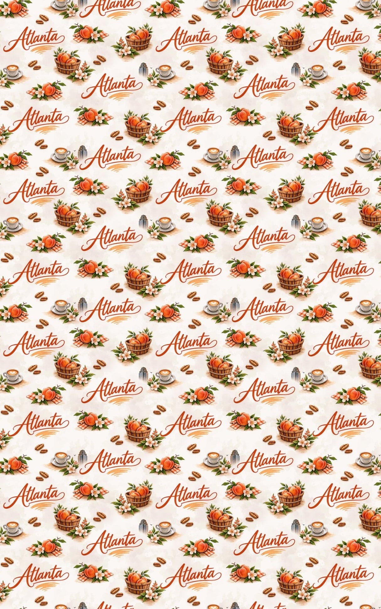 Atlanta Peachy Retro - London Penny Gift Wrap
