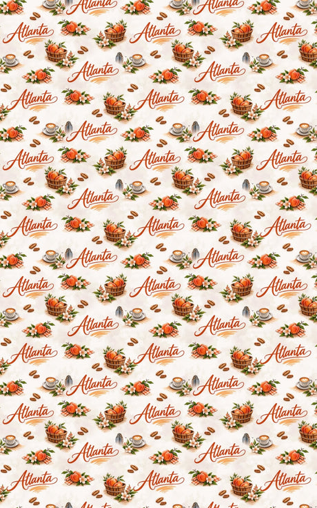 Atlanta Peachy Retro - London Penny Gift Wrap