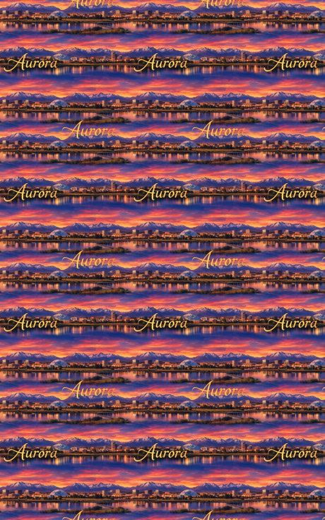 Aurora Twilight Retro - London Penny Gift Wrap