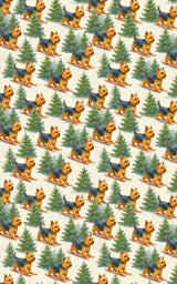 Terrier Downhill Dash - London Penny Gift Wrap