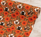 Personalized Amber Petal Radiance Wrapping Paper | Custom Gift Wrap - London Penny Gift Wrap