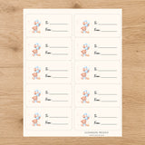 Baby Bear & Balloons Gift Tag Sticker Sheet