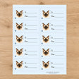 Balinese Pawprint Wishes Gift Tag Sticker Sheet - London Penny Gift Wrap