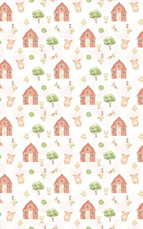 Barnyard Morning Scene - London Penny Gift Wrap